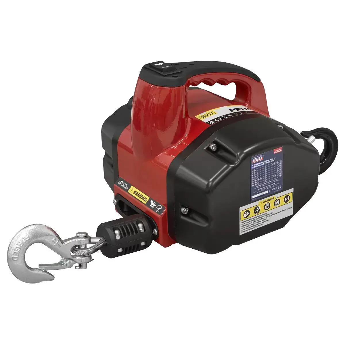 Sealey Pph500/230 Portable Handheld Winch 500Kg Pulling Force 230V 1