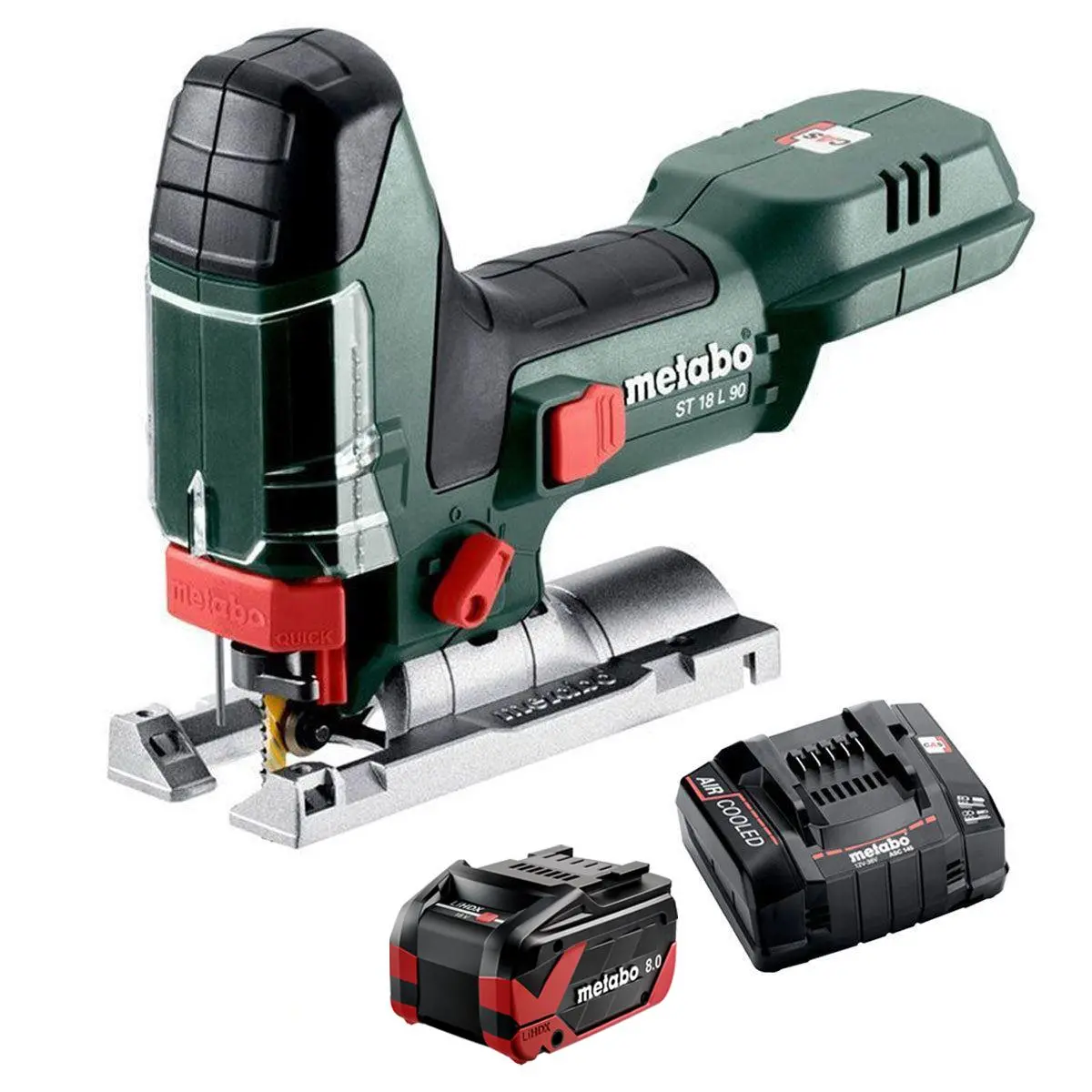 Metabo St 18 L 90 18V Body Grip Jigsaw With 1 X 8.0Ah Battery & Charger 1