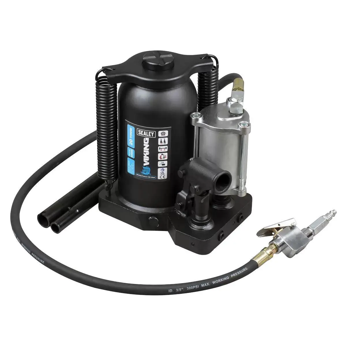 Sealey Am20s Viking 20 Tonne Manual/Air Hydraulic Bottle Jack Heavy Duty Lifting Power 1