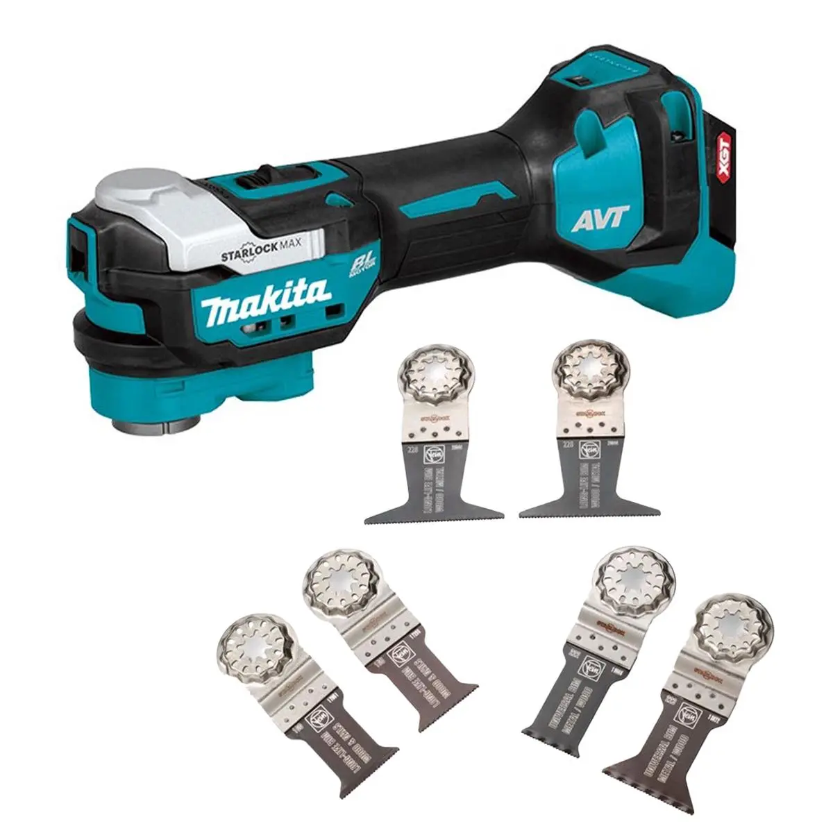 Makita Tm001gz 40V Max Xgt Brushless Starlock Max Multi Tool With 6 Piece Blade Set 1