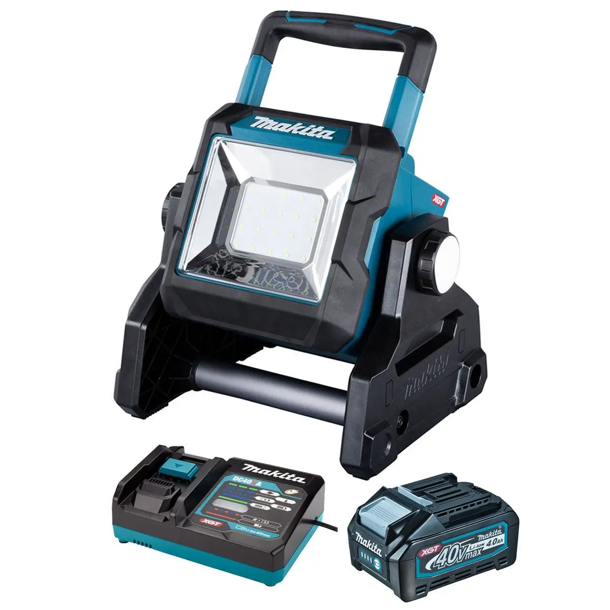 Makita Ml003g 18V / 40Vmax Lxt / Xgt Cordless Led Work Light With 1 X 4.0Ah Battery & Charger 1