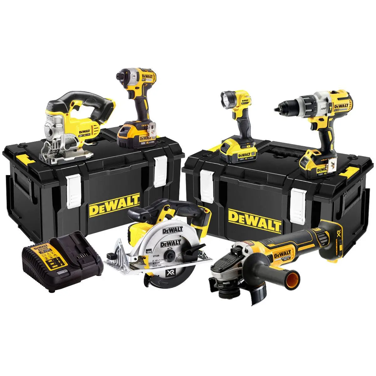 Dewalt Dck692m3 18V Xr 6 Piece Tool Kit 3 X 4.0Ah Battery Charger & Tough Box 1