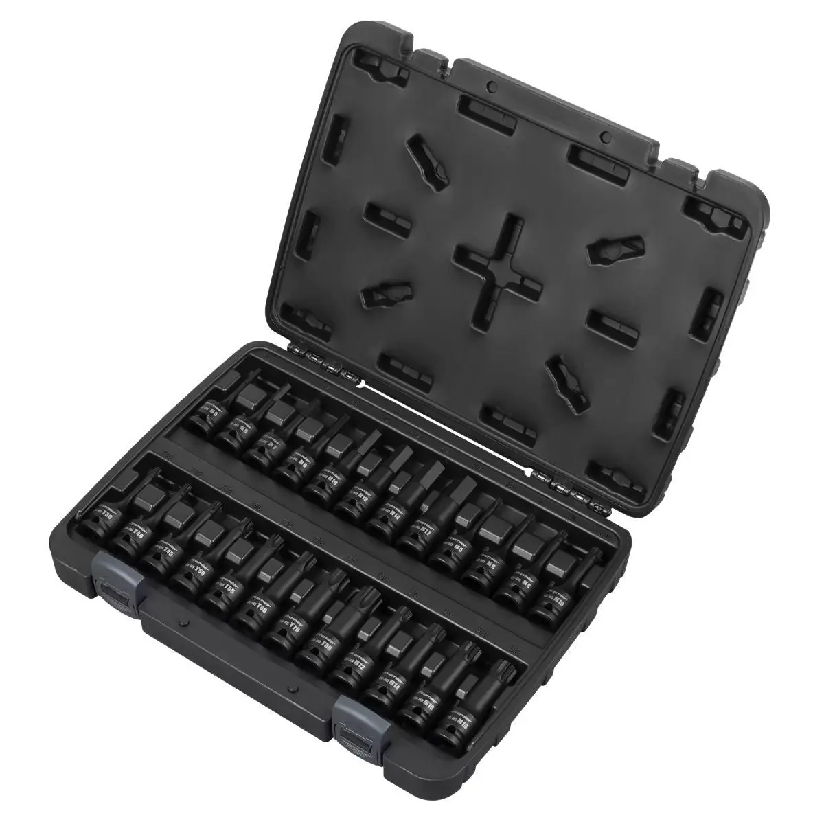 Sealey Ak56000 Impact Socket Bit Set 1/2"Sq Drive 24Pc 1