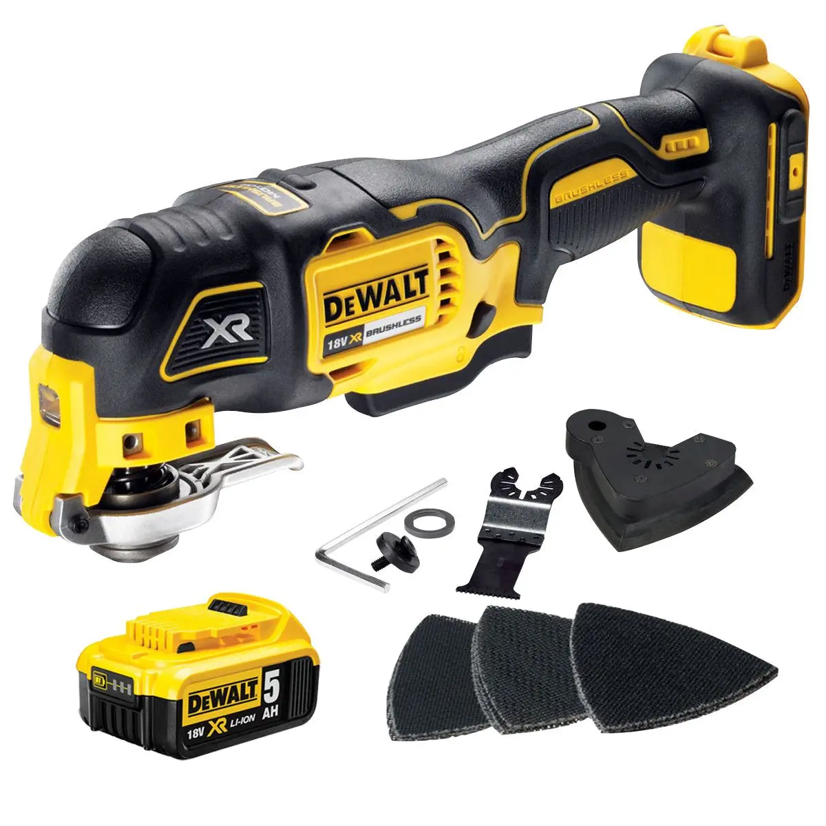 Dewalt Dcs355n 18V Brushless Oscillating Multi-Tool With 5.0Ah Battery 1