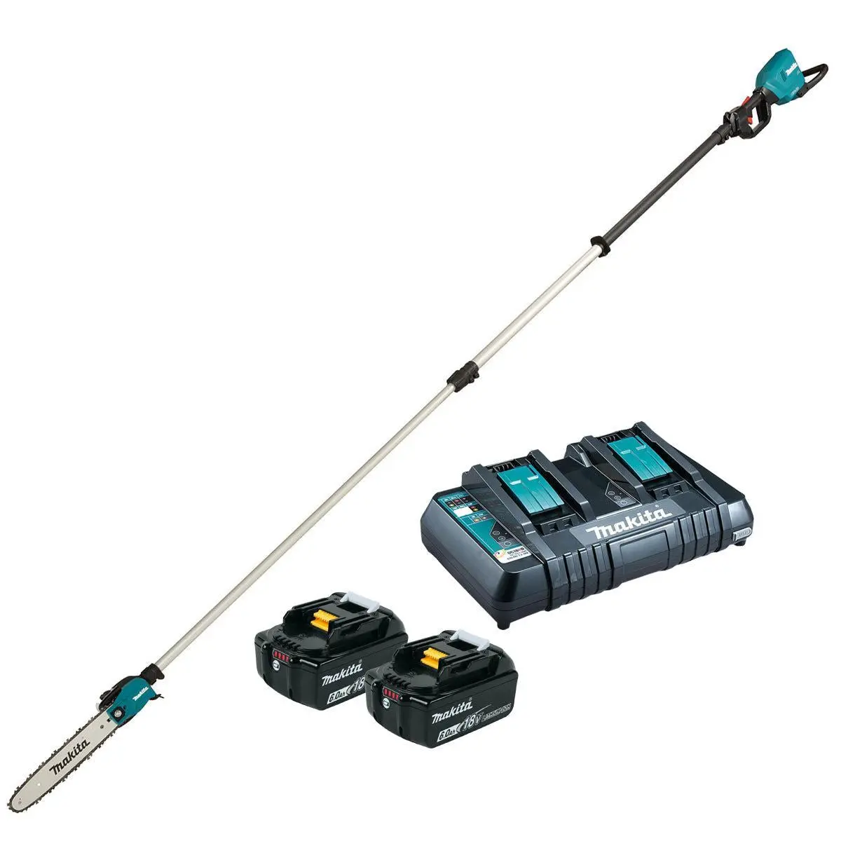 Makita Dua301pg2 36V Lxt Brushless Telescopic Pole Chainsaw With 2 X 6.0Ah Batteries & Charger 1