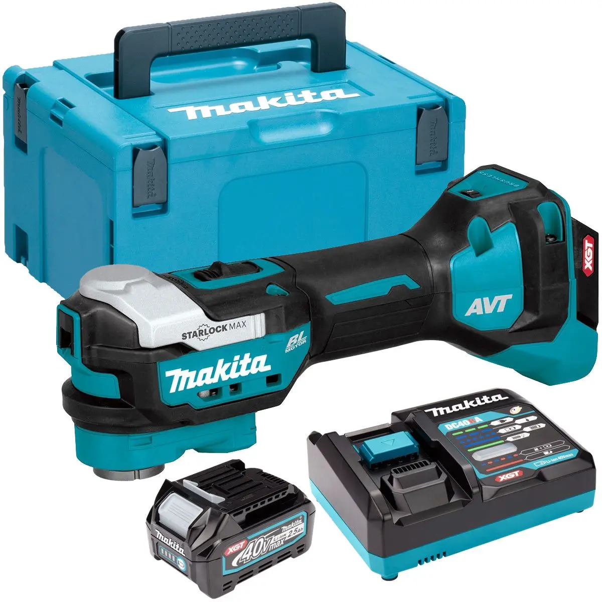 Makita Tm001gz02 40V Max Xgt Brushless Cordless Multi Tool With 1 X 2.5Ah Battery & Charger 1