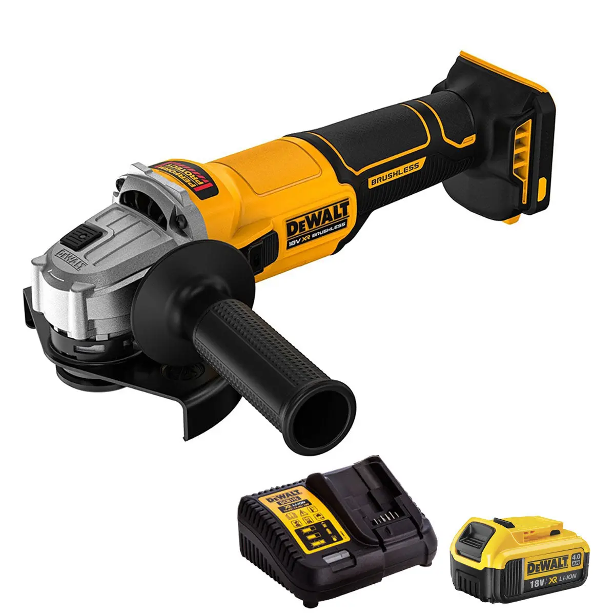 Dewalt Dcg407n 18V Xr Brushless 125Mm Angle Grinder With 1 X 4.0Ah Battery & Charger 1