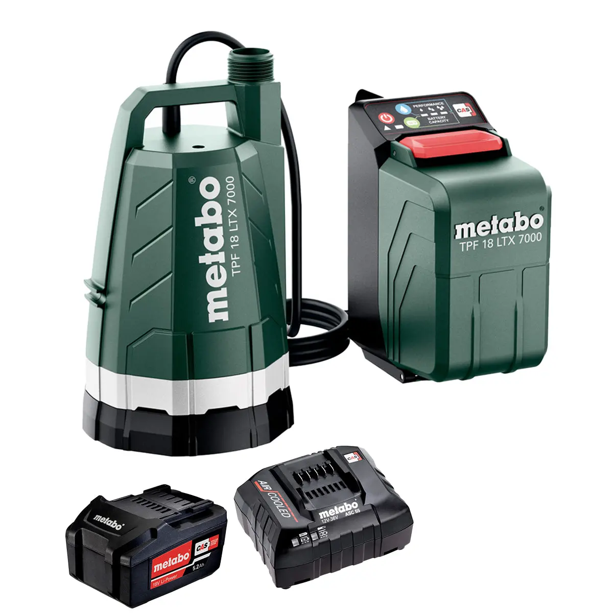 Metabo Tpf 18 Ltx 7000 18V Submersible Pump With 1 X 5.2Ah Battery & Charger 1