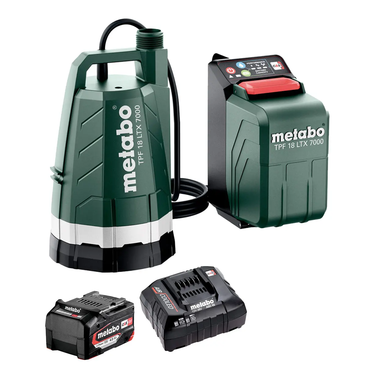 Metabo Tpf 18 Ltx 7000 18V Submersible Pump With 1 X 4.0Ah Battery & Charger 1