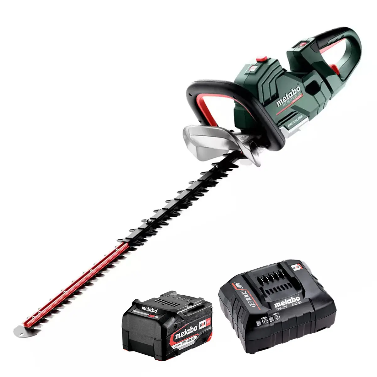 Metabo Hs 18 Ltx Bl 65 18V Brushless 65Cm Hedge Trimmer With 1 X 4.0Ah Battery & Charger 1