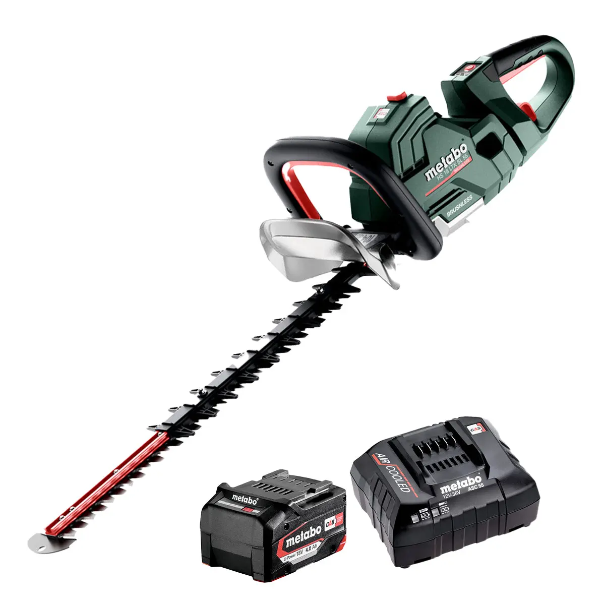 Metabo Hs 18 Ltx Bl 55 18V Brushless 55Cm Hedge Trimmer With 1 X 4.0Ah Battery & Charger 1