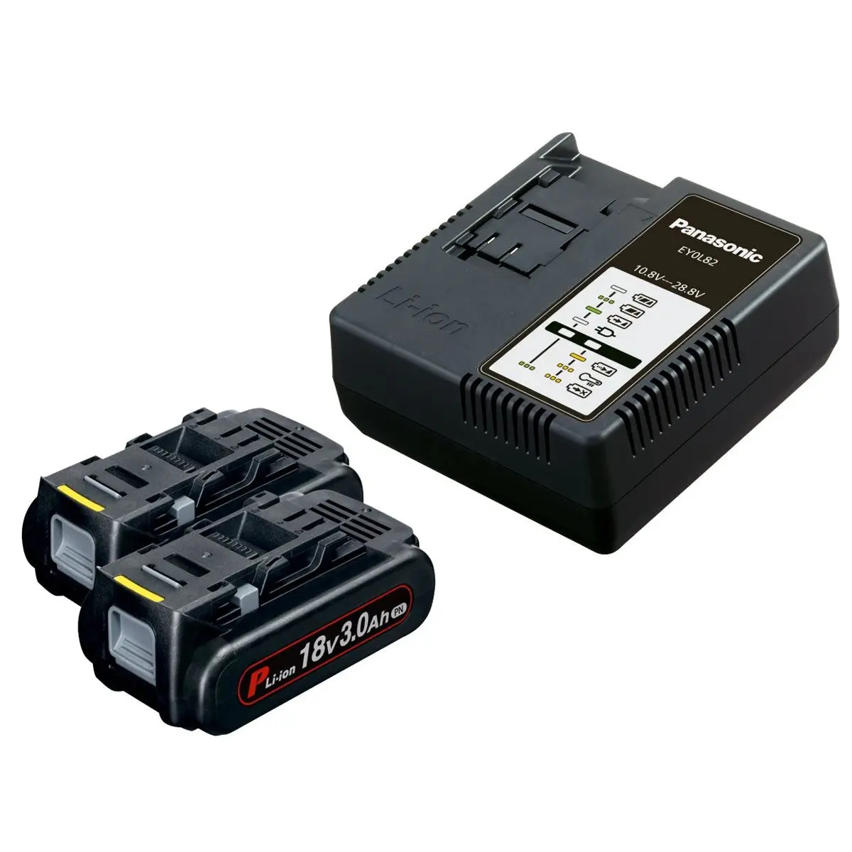 Panasonic Panc953b32 Eyc954b32 18V Battery 2 X 3.0Ah Li-Ion & Charger Kit 1