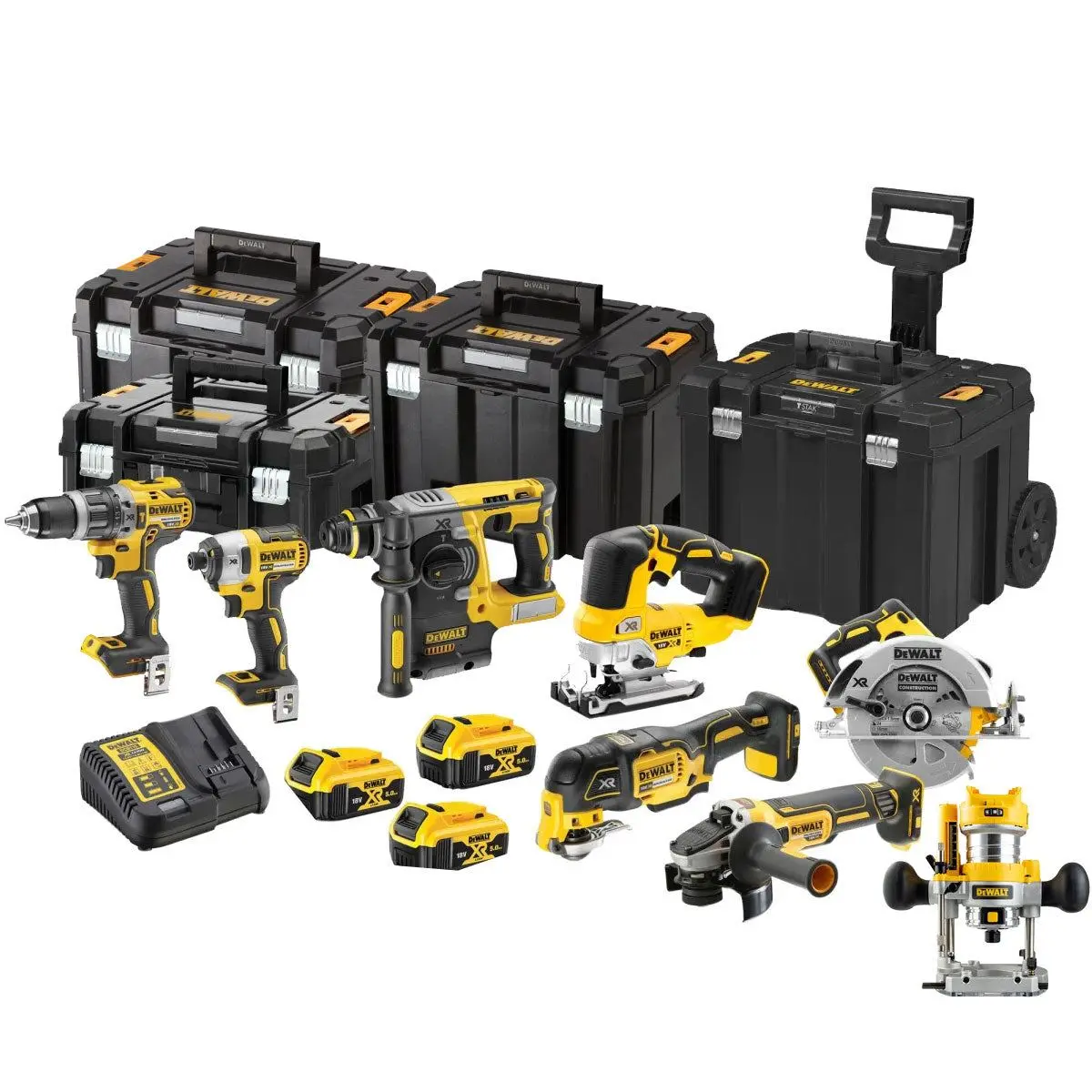Dewalt Dck755p3t4t3 18V 8 Piece Brushless Power Tool Kit With 3 X 5.0Ah Battery Charger & Toolbox 1