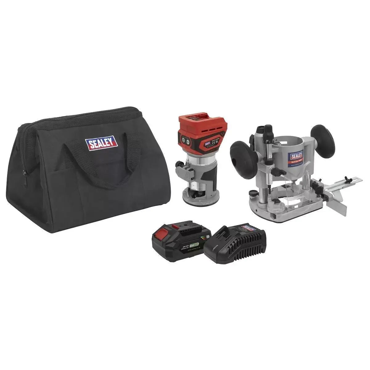 Sealey Cp20vtrkit1 Cordless Trimming Router Kit 20V/4Ah & Battery 1