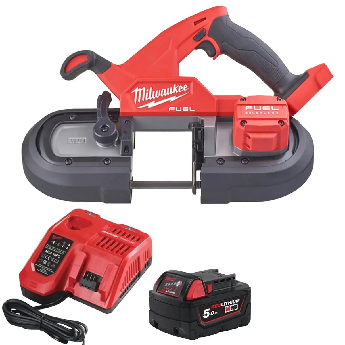 Milwaukee M18fbs85-0 18V Fuel Brushless 85Mm Compact Bandsaw With 1 X 5.0Ah Battery & Charger 1