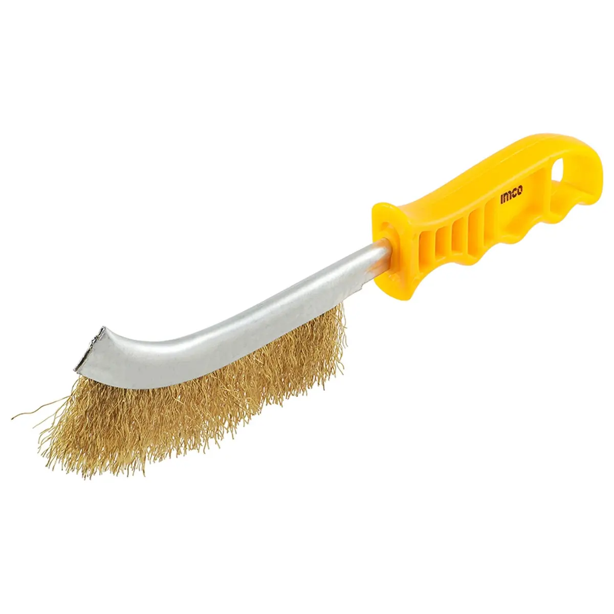 Timco Ywhb 255Mm Brass Wire Hand Brush - Yellow 1
