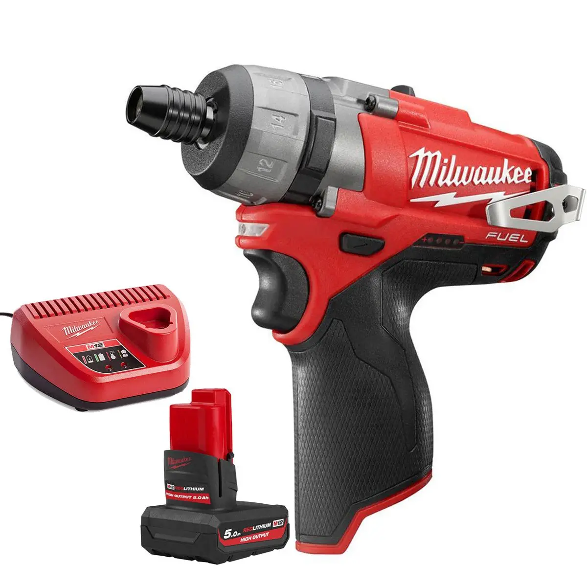 Milwaukee M12cd-0C 12V Fuel Brushless Compact Driver With 1 X 5.0Ah Battery & Charger 1