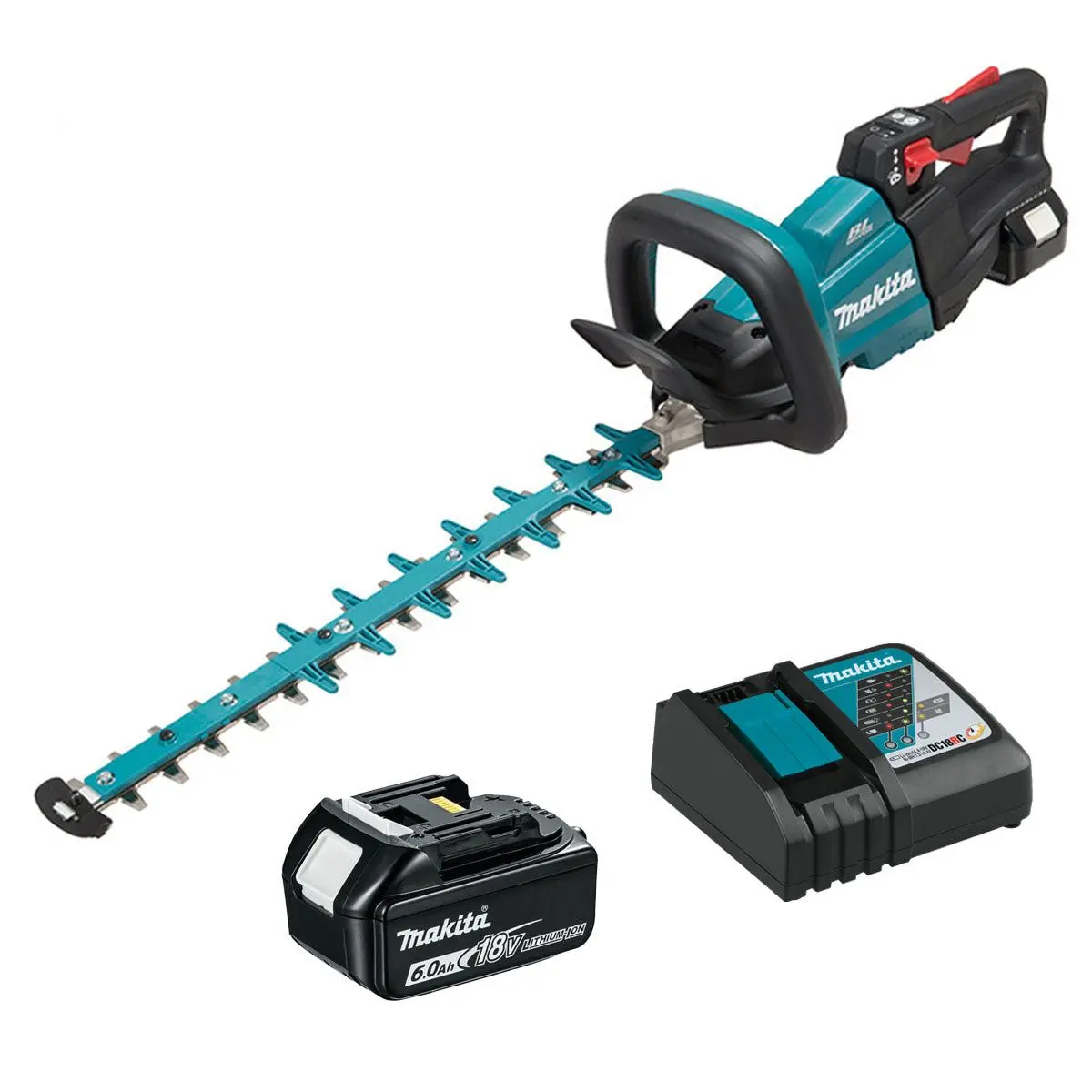 Makita Duh502z 18V Lxt 50Cm Brushless Hedge Trimmer With 1 X 6.0Ah Battery & Charger 1