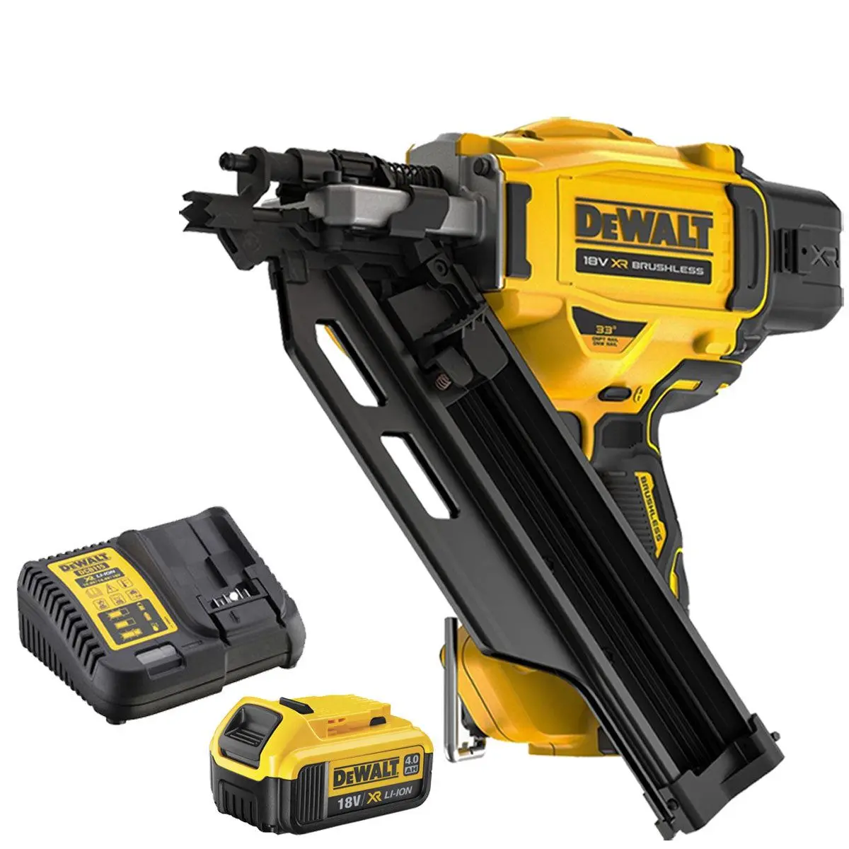 Dewalt Dcn930 18V Brushless 90Mm First Fix Framing Nailer With 1 X 4.0Ah Battery & Charger 1