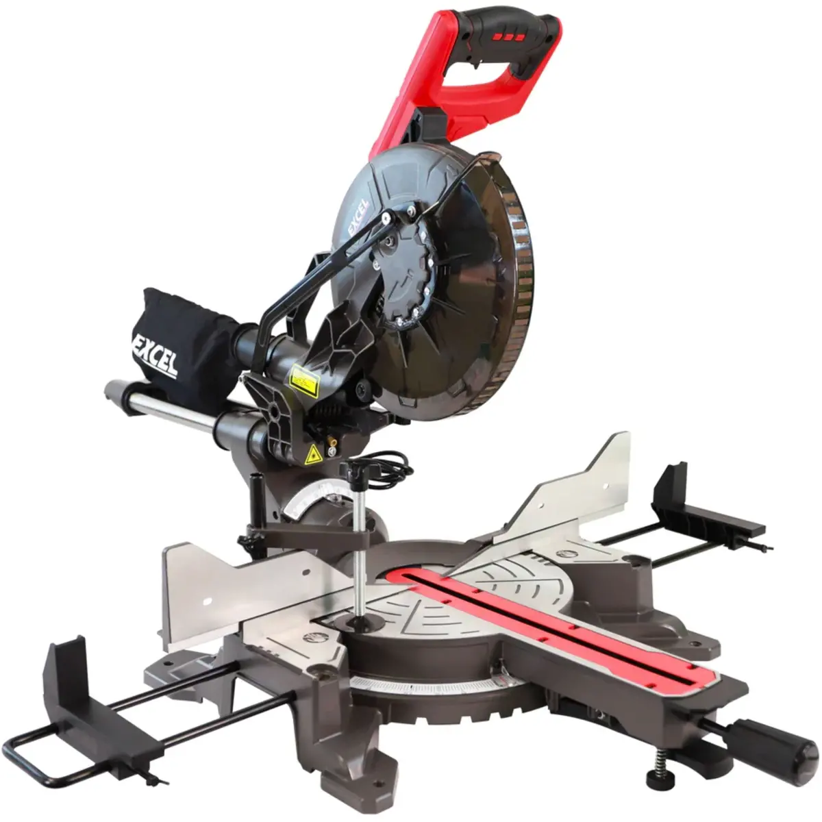 Excel Sliding Mitre Saw Double Bevel 255Mm 240V/2000W & Laser With Universal Stand 2