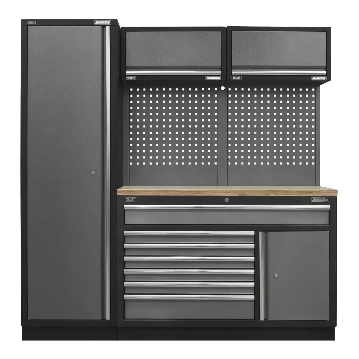Sealey Apmsstack09w Superline Pro 1.96M Storage System Pressed Wood Worktop 1