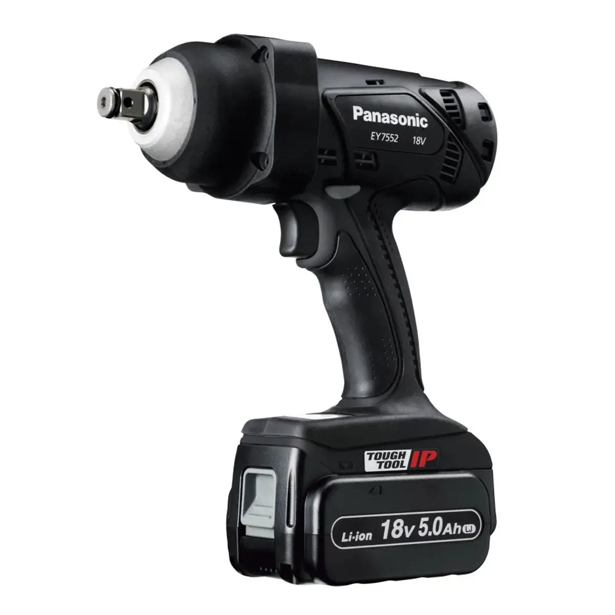 Panasonic Pan7552lj Ey7552 18V Heavy-Duty Impact Wrench 2 X 5.0Ah Li-Ion Batteries & Charger With Case 1