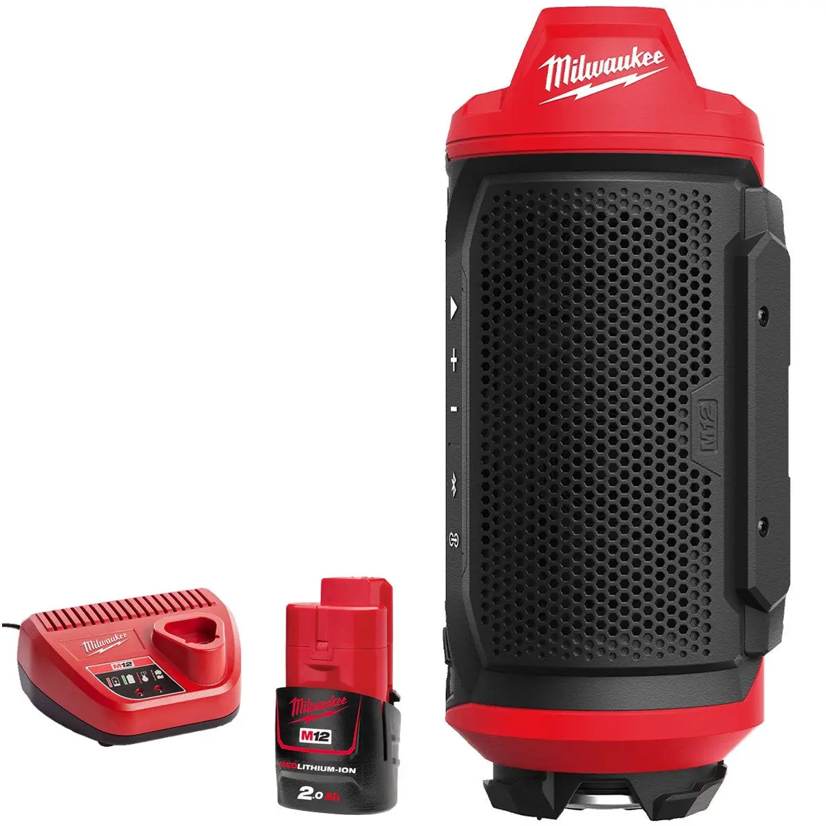 Milwaukee M12spejsg2-0 12V Bluetooth Jobsite Speaker With 1 X 2.0Ah Battery & Charger 1