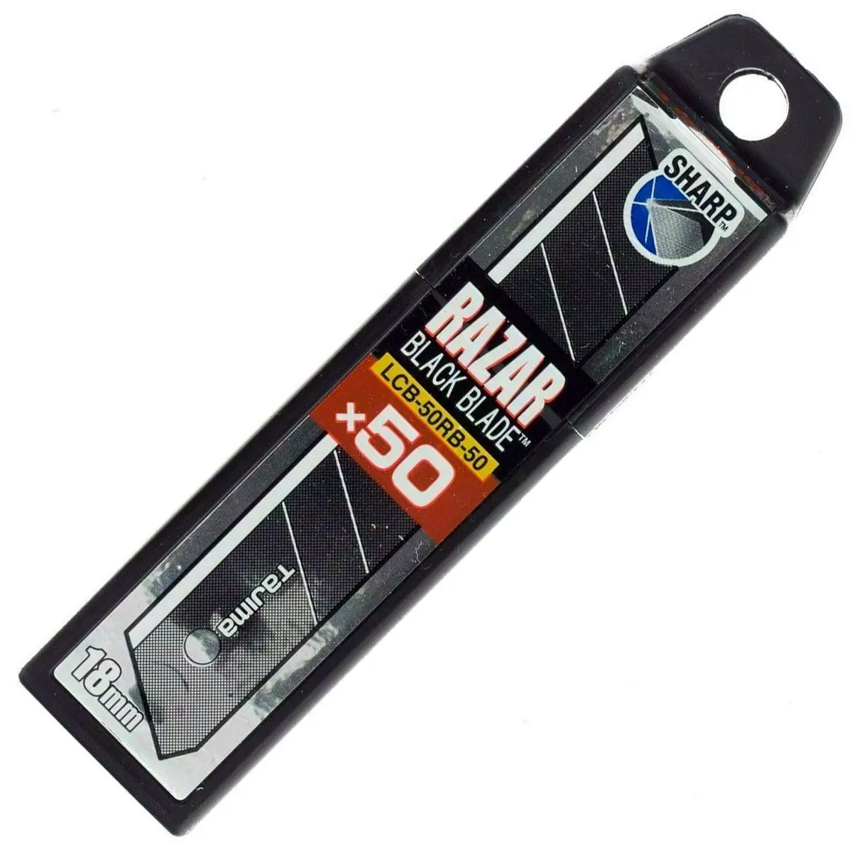 Tajima 18Mm Razor Black Snap Blade Dispenser 1" 50 Piece Talcb50rb-50H 1