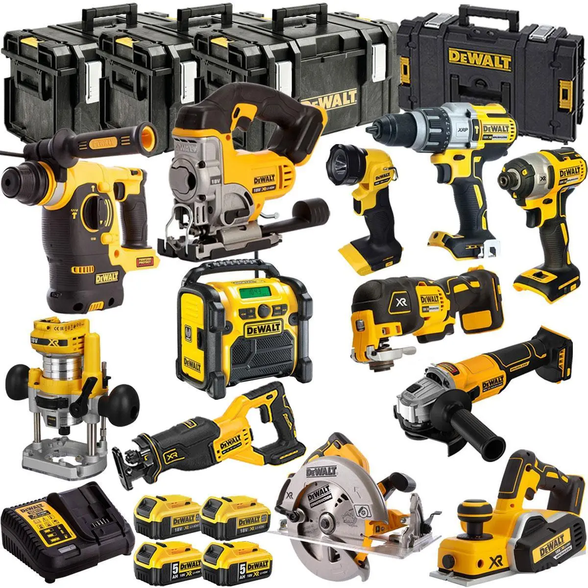 Dewalt 18V 12 Piece Combo Kit With 4 X Batteries & Charger T4tkit-1317 1