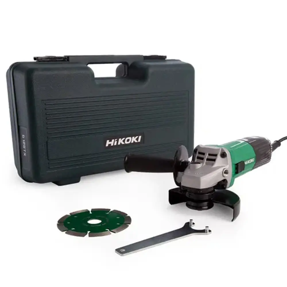 Hikoki G12stxj7z 115Mm Angle Grinder With Diamond Blade In Case 240V 1