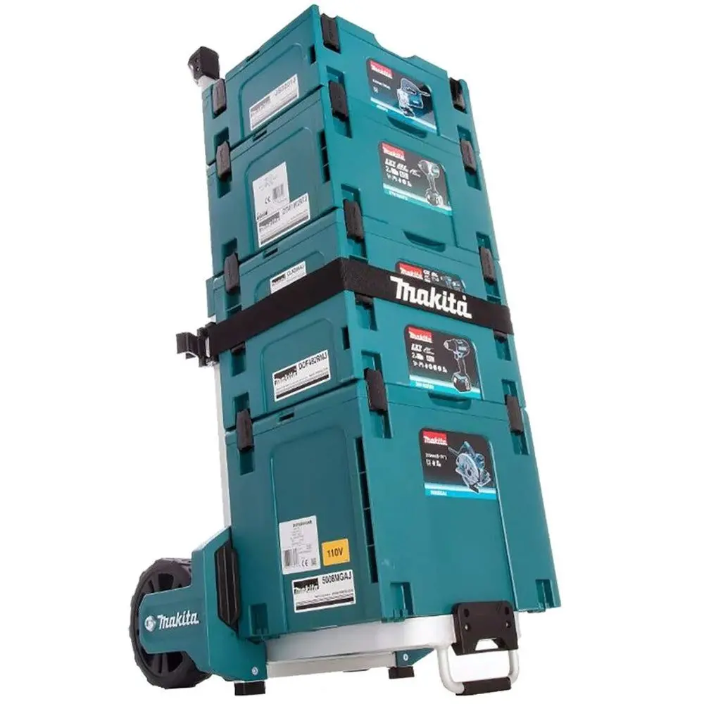 Makita Stack1 Stackable Case 4 Piece Set With Makpac Trolley 1