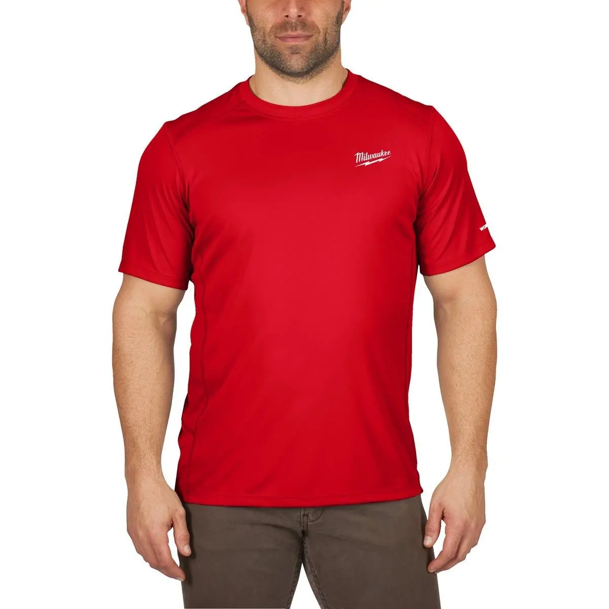 Milwaukee Red 100% Polyester Short Sleeve T-Shirt Size L 4932483070 1