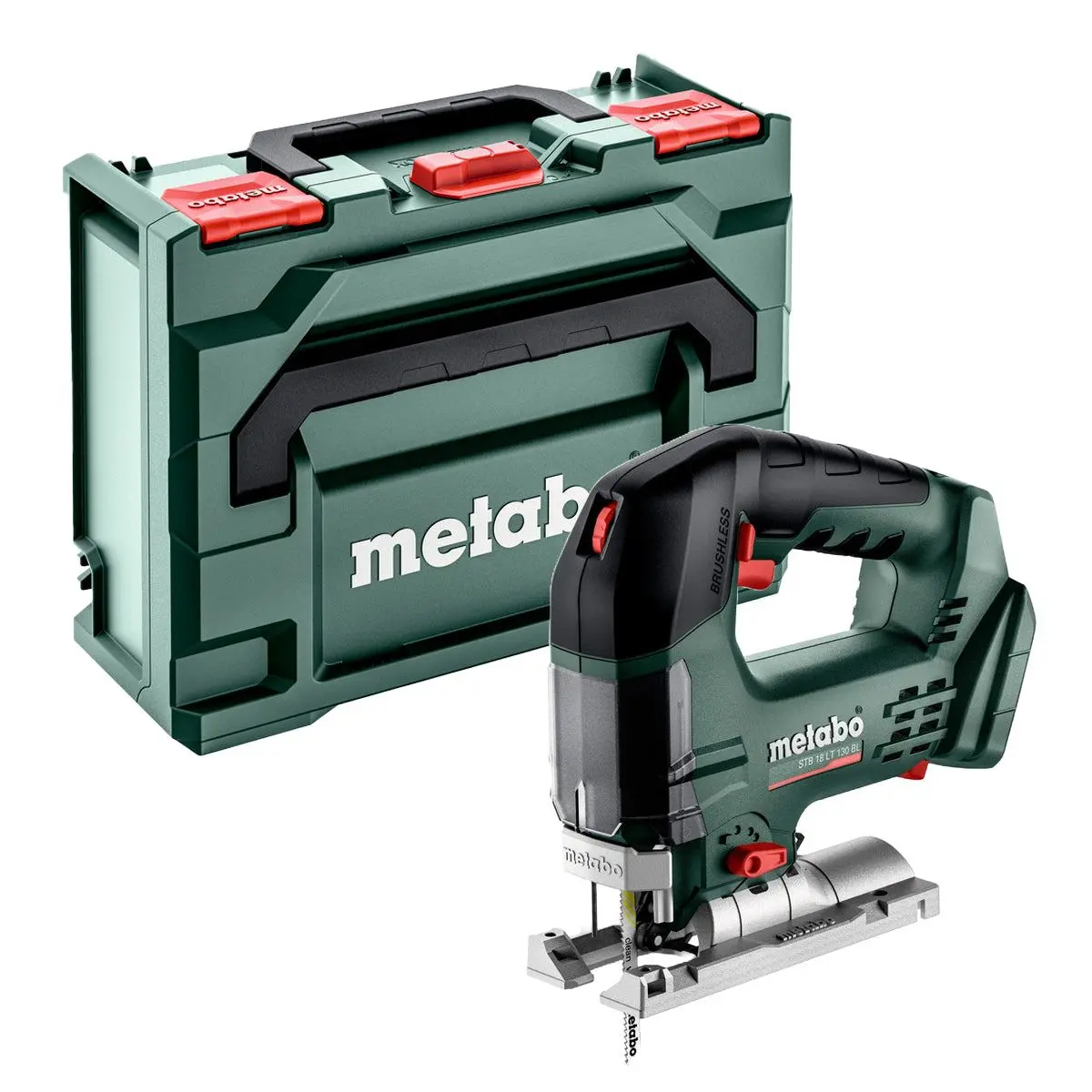 Metabo Stb 18 Lt 130 Bl 18V Brushless Bow Handle Jigsaw Body Only & Metabox 601055840 1