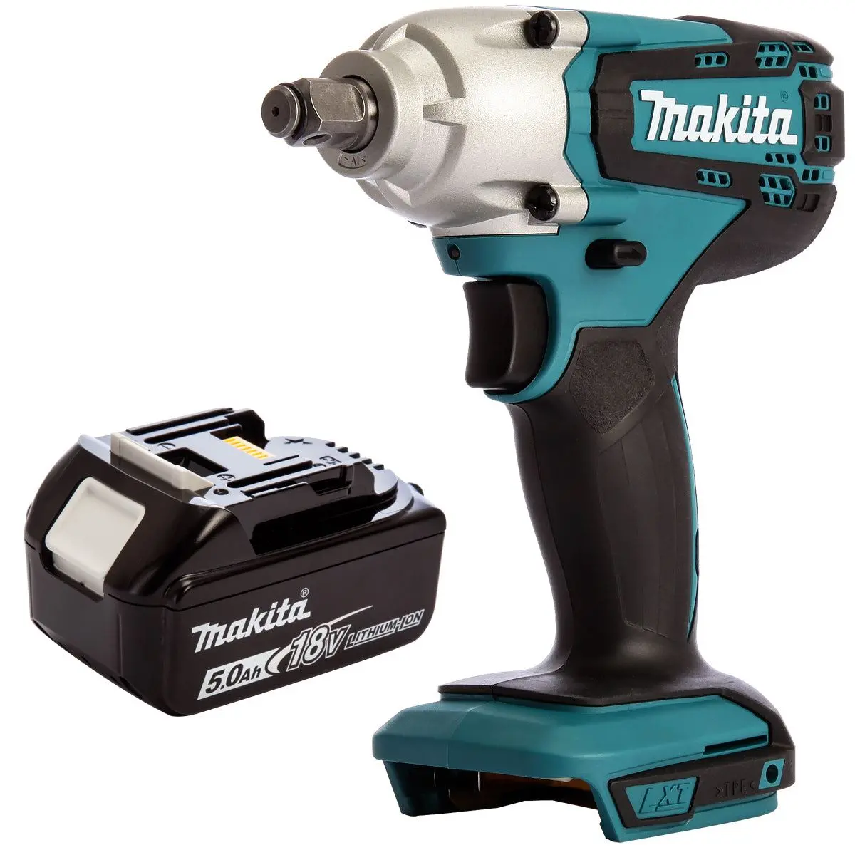 Makita Dtw190z 18V 1/2" Square Impact Wrench With 1 X 5.0Ah Battery 1
