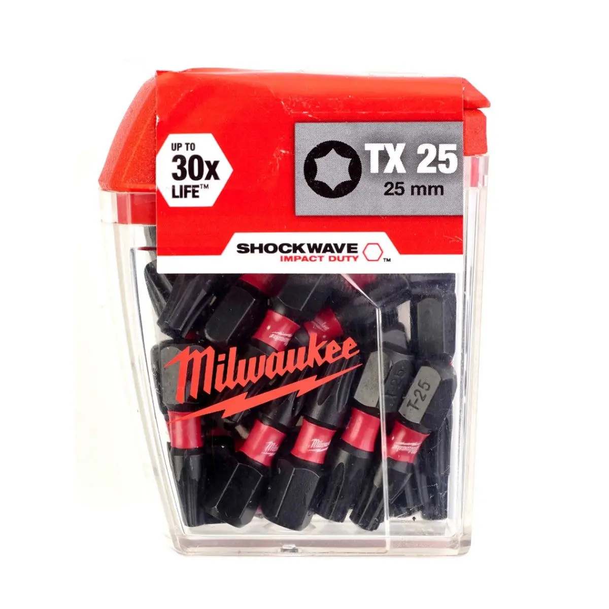 Milwaukee Tx25 25Mm Shockwave Impact Screwdriver Bit Box 25 Piece 4932430880 1