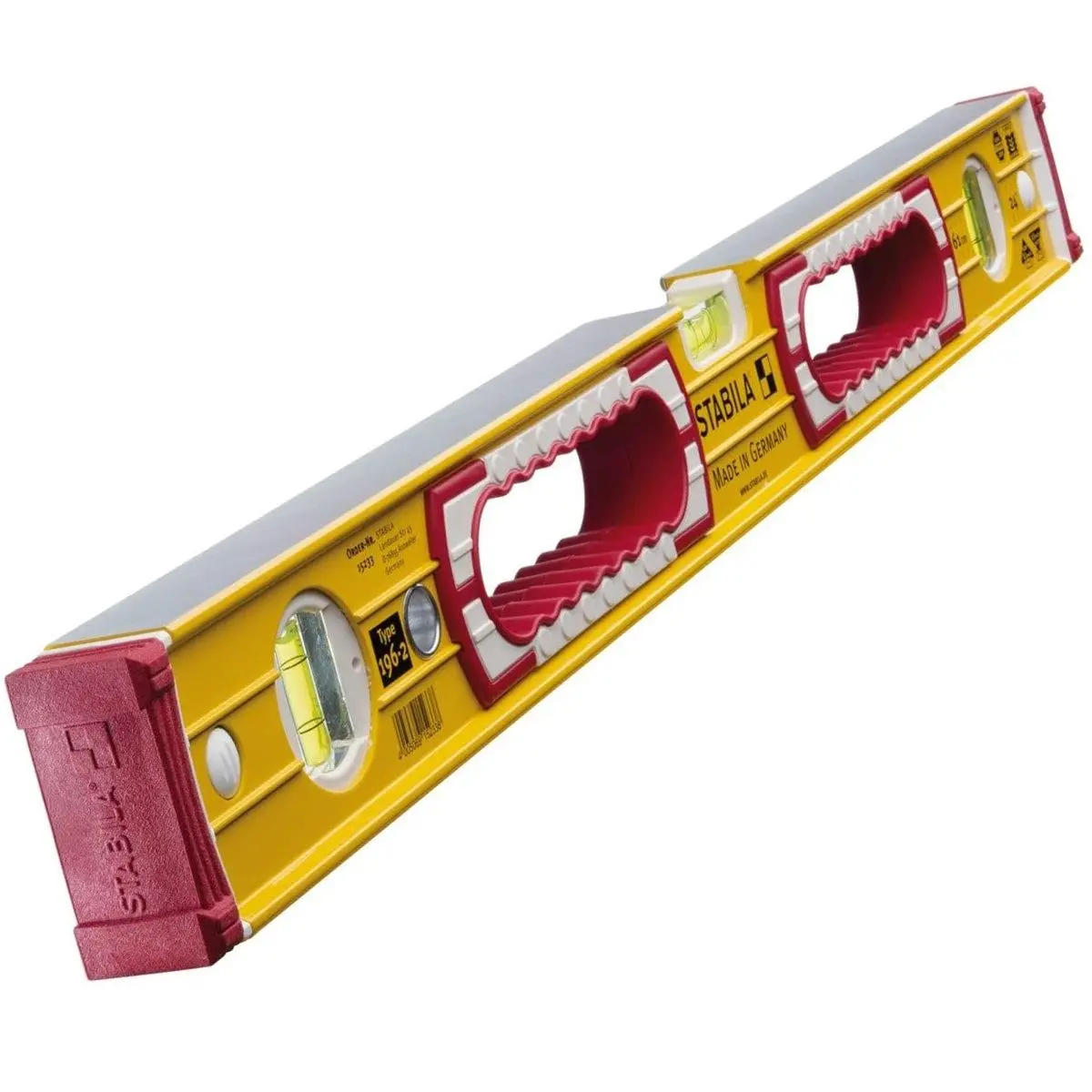 Stabila Stb196260 60Cm / 24In Double Plumb 3 Vial Ribbed Spirit Level - 15233 1
