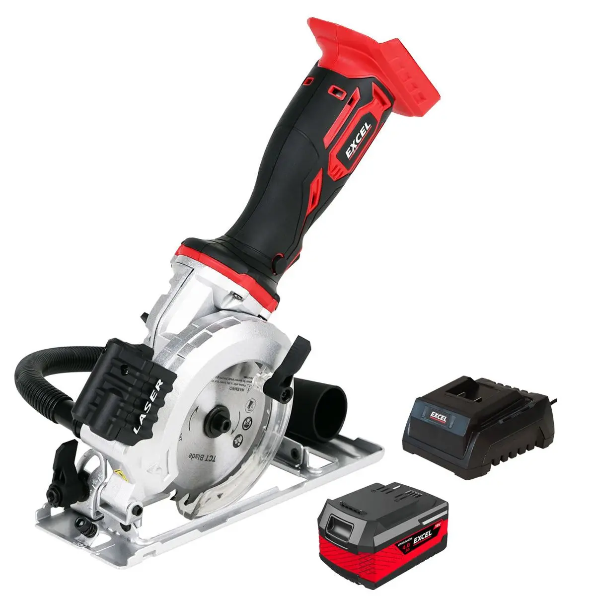 Excel 18V 115Mm Mini Circular Saw With 1 X 4.0Ah Battery & Charger 1
