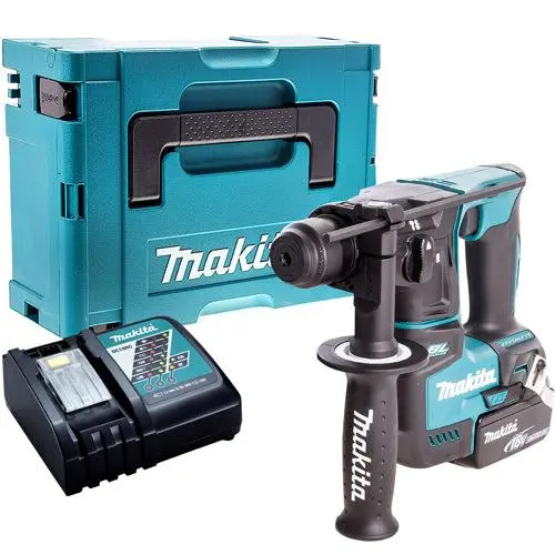 Makita Dhr171z 18V Sds+ Brushless Hammer Drill With 5.0Ah Battery Charger & Type 3 Case 1
