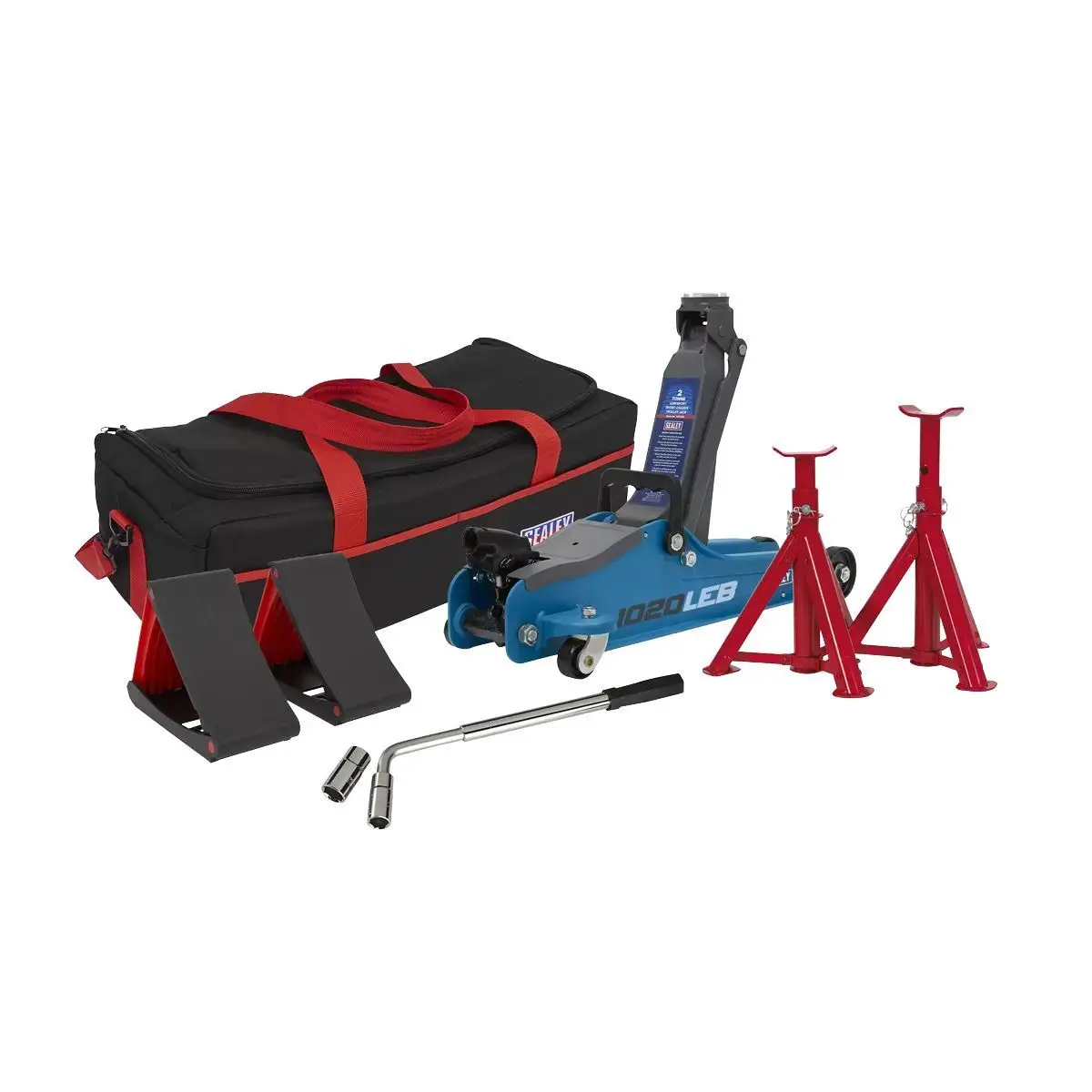Sealey 1020Lebbagcombo 2Tonne Low Entry Short Chassis Trolley Jack Blue 1