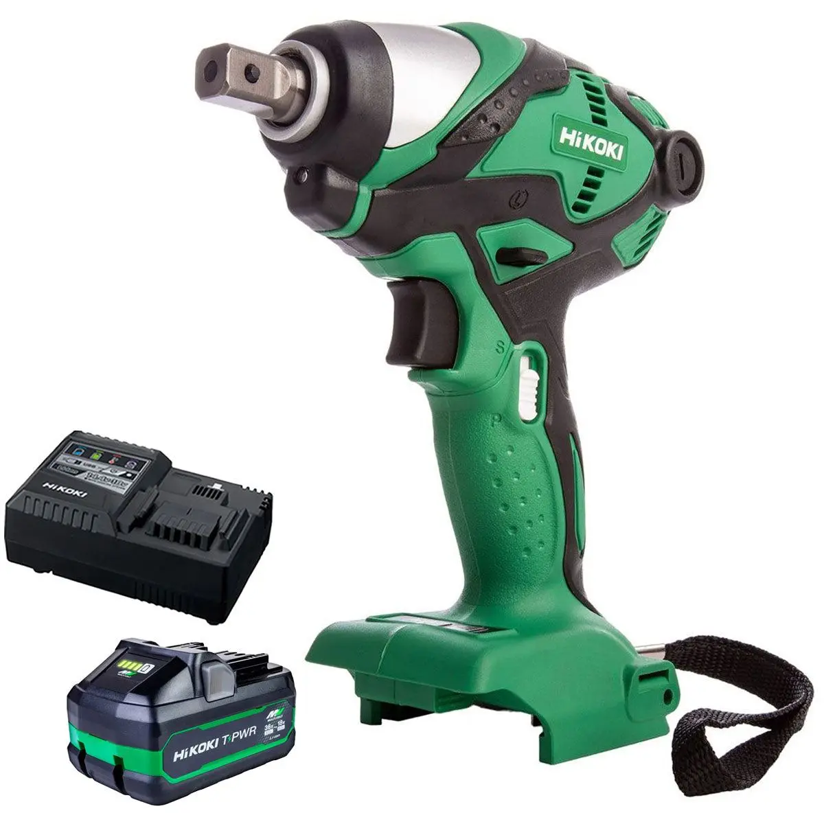 Hikoki Wr18dsdlw4z 18V Li-Ion Cordless 1/2" Impact Wrench With 1 X 4.0Ah/8.0Ah Battery & Charger 1