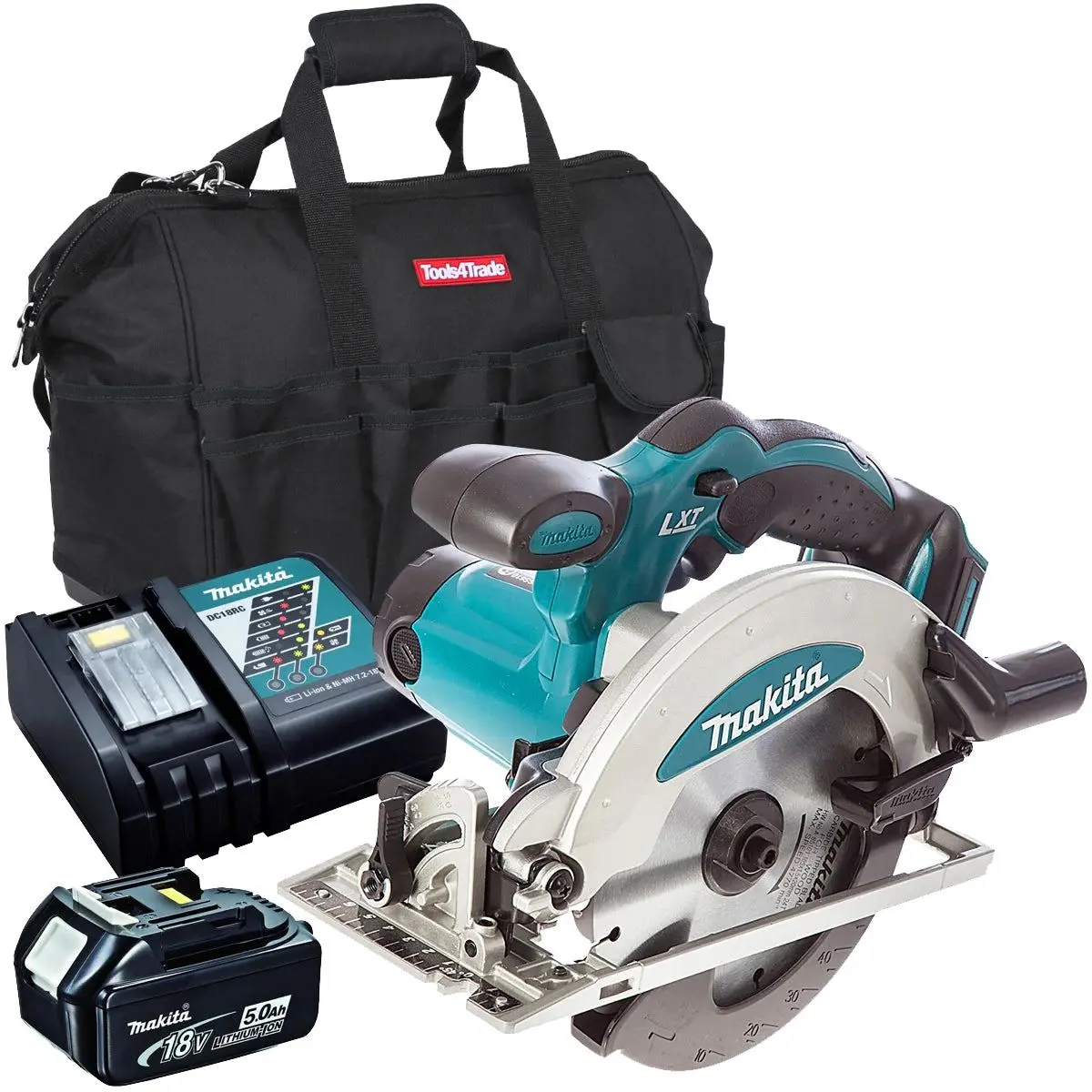 Makita Dss610z 18V 165Mm Cordless Circular Saw With 1 X 5.0Ah Battery Charger & Bag 1