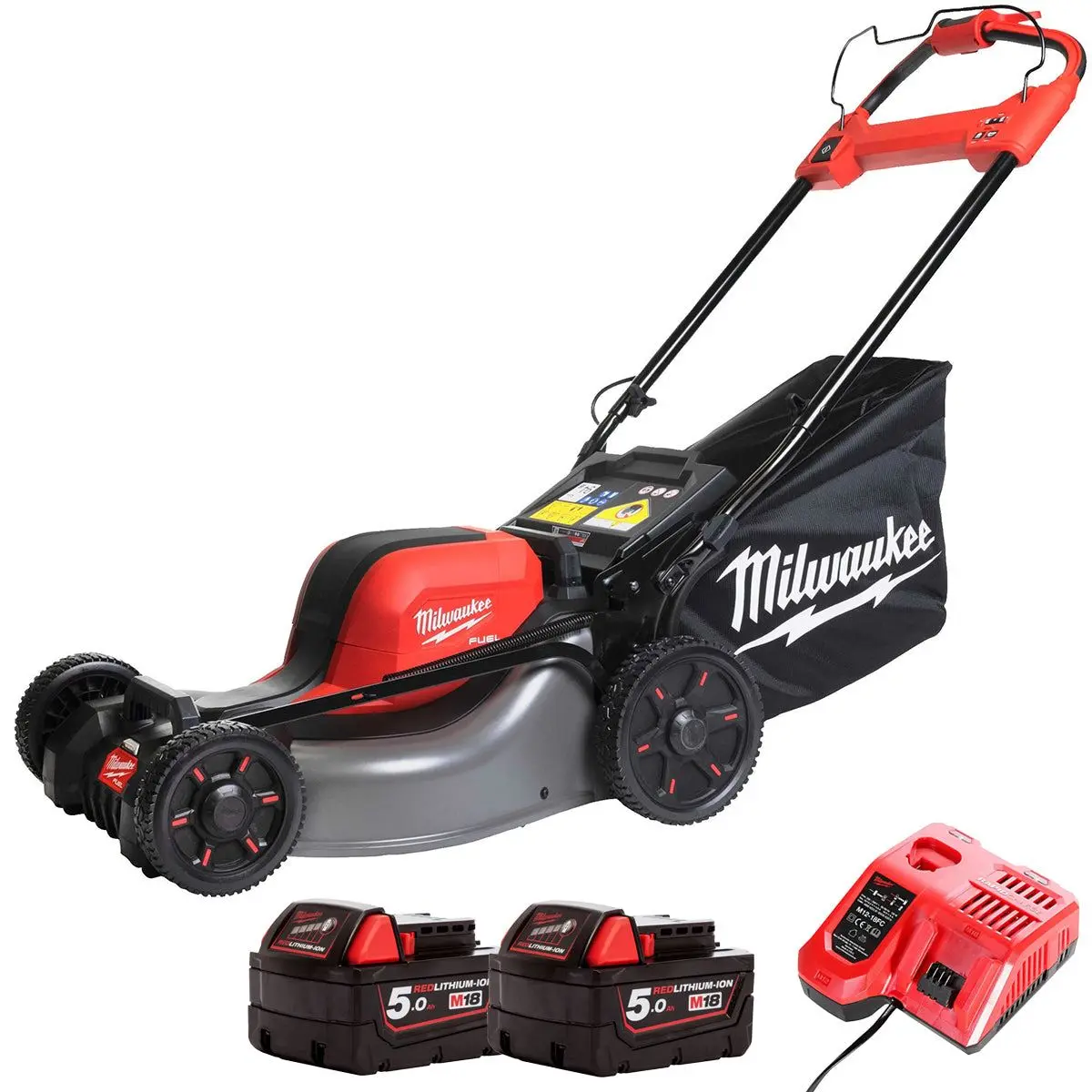 Milwaukee M18f2lm46-0 36V Fuel Brushless 46Cm Self Propelled Lawn Mower With 2 X 5.0Ah Battery & Charger 1