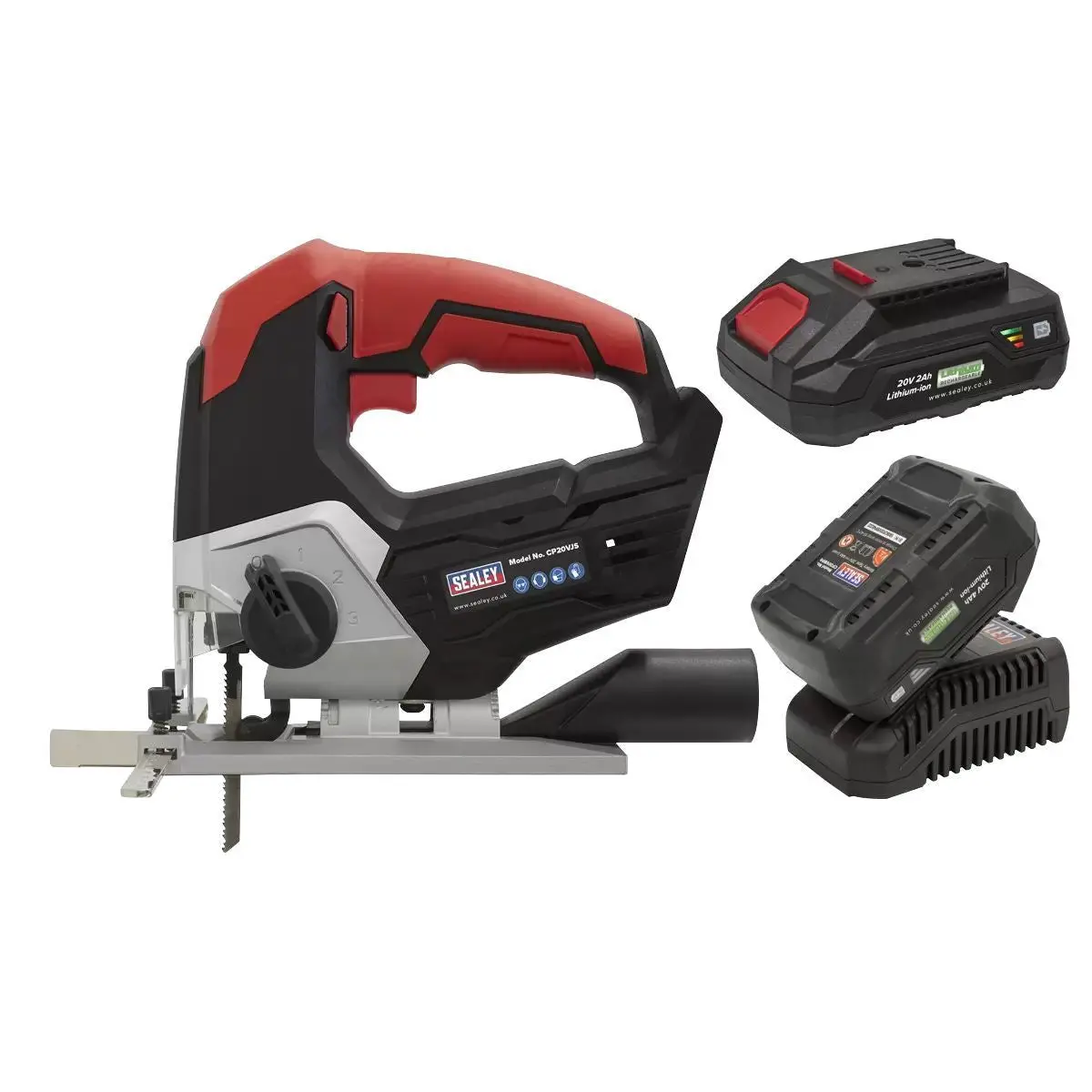 Sealey Cp20vjskit 20V Cordless Jigsaw Kit With 2 Batteries & Charger 2