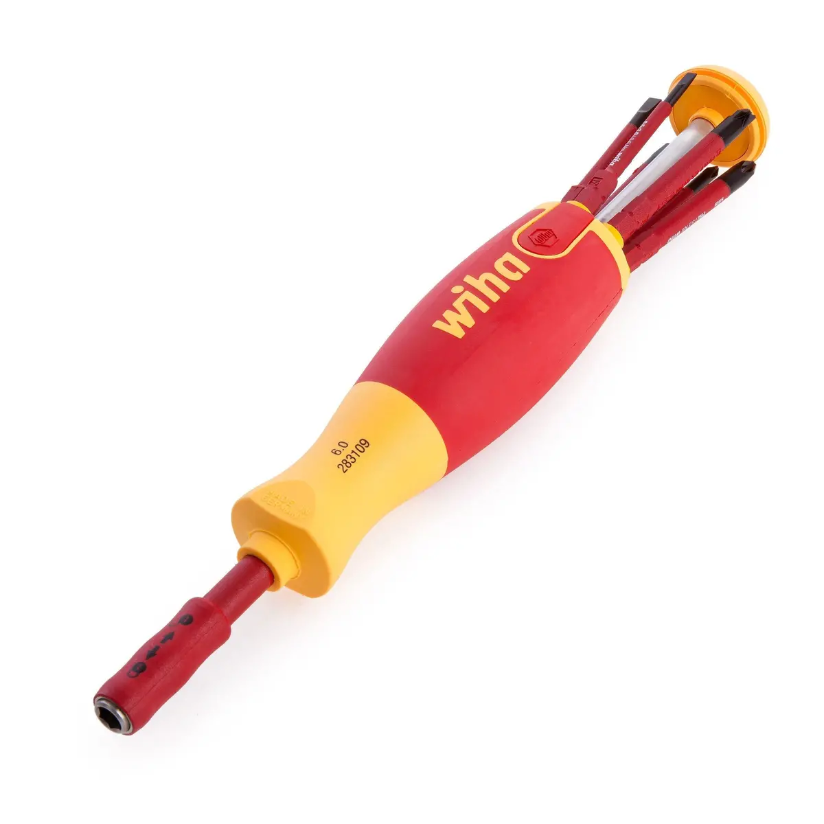 Wiha Vde Slim 6 In 1 Lift-Up Screwdriver And Bit Holder Wha-38613 1