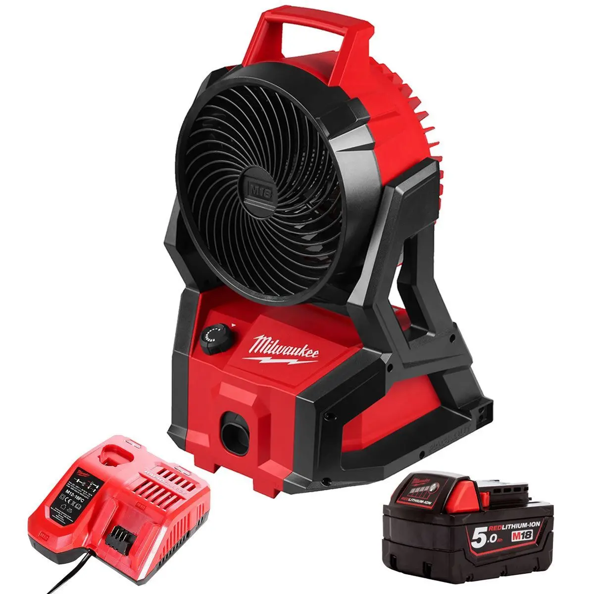 Milwaukee M18afg2-0 18V 2Nd Generation Air Fan With 1 X 5.0Ah Battery & Charger 1