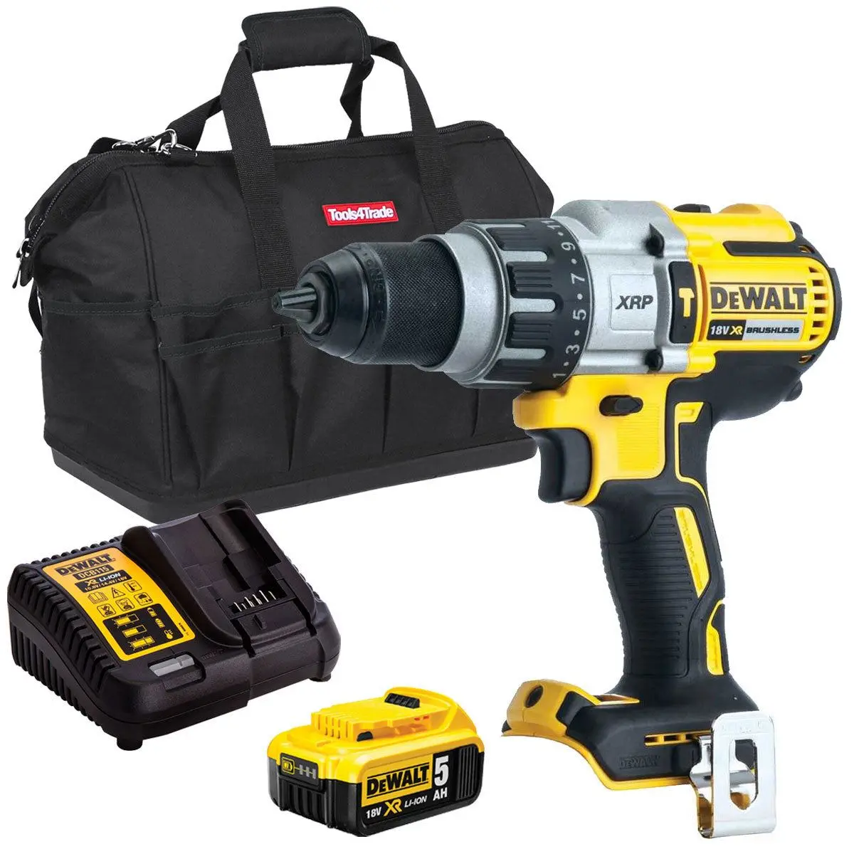 Dewalt Dcd996n 18V Brushless Combi Hammer With 1 X 5.0Ah Battery & Charger In Bag 1