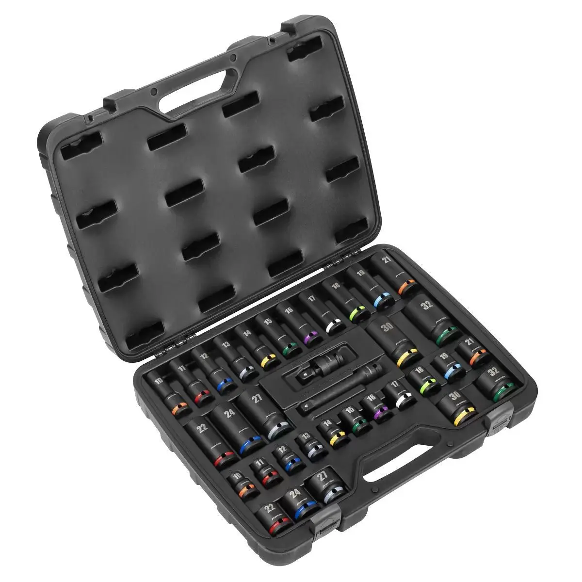 Sealey Ak5635m Impact Socket Set 1/2"Sq Drive 34Pc 1