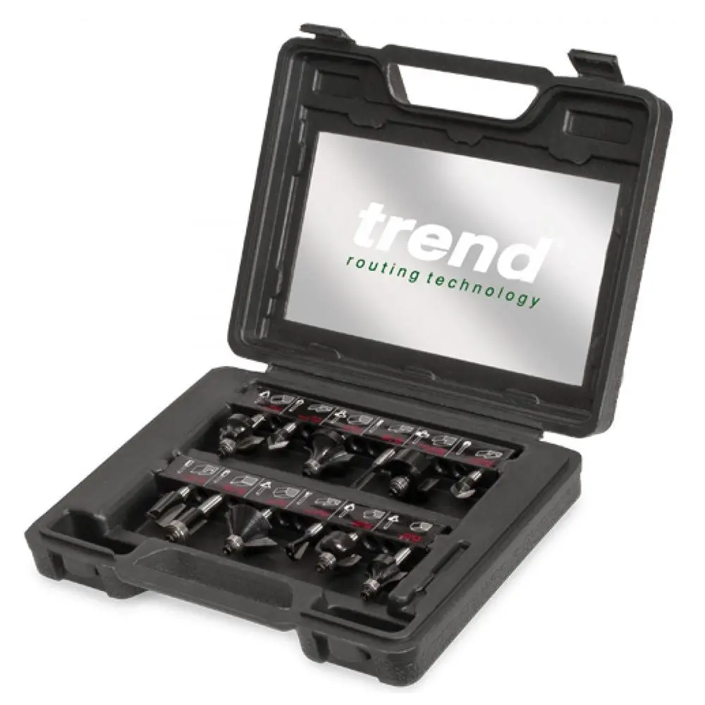 Trend 1/4" Router Cutter Set 12 Piece Set/Ss8x1/4Tc 1