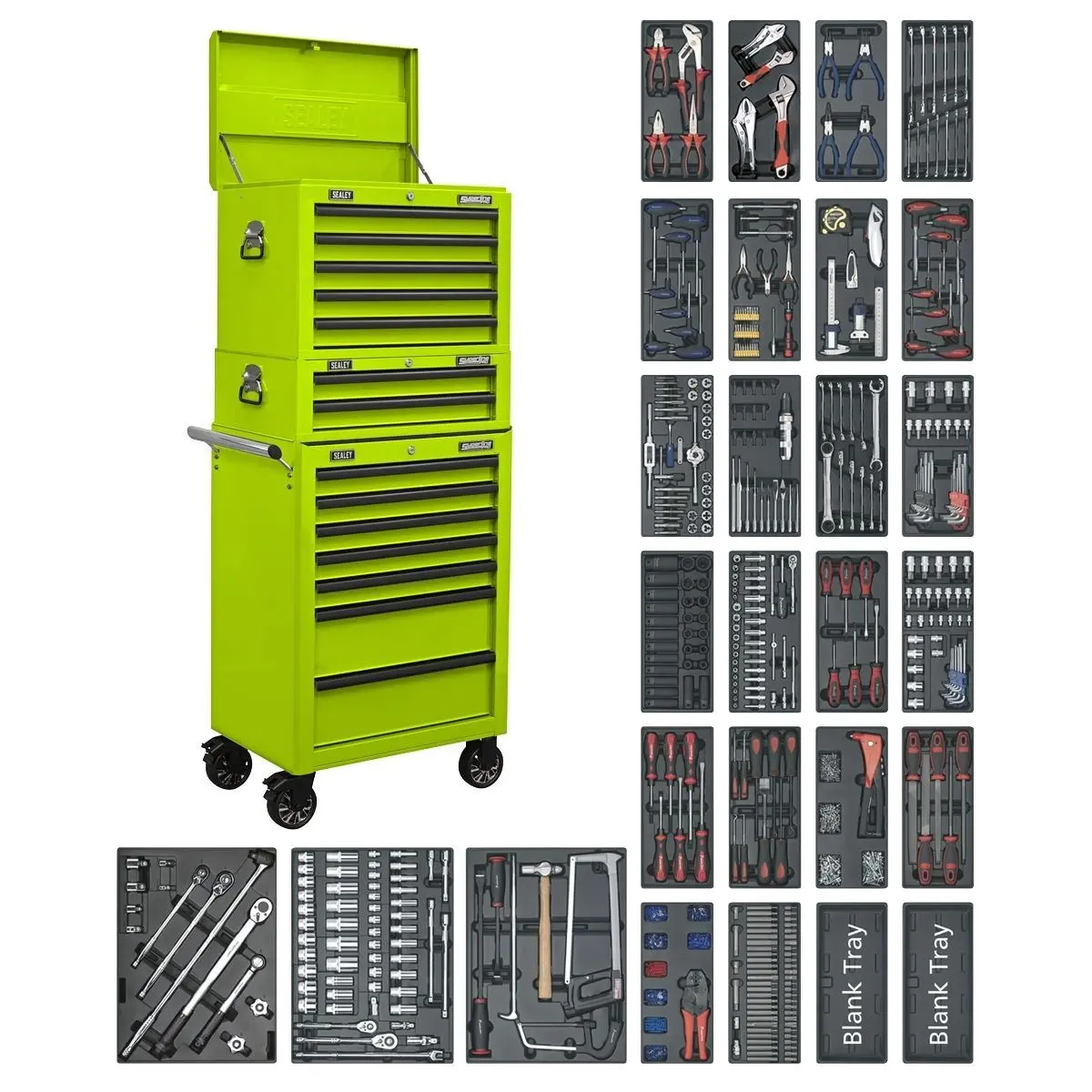 Sealey Spthvcombo1 14 Drawer Tool Chest Combination With 1179Pc Tool Kit 1