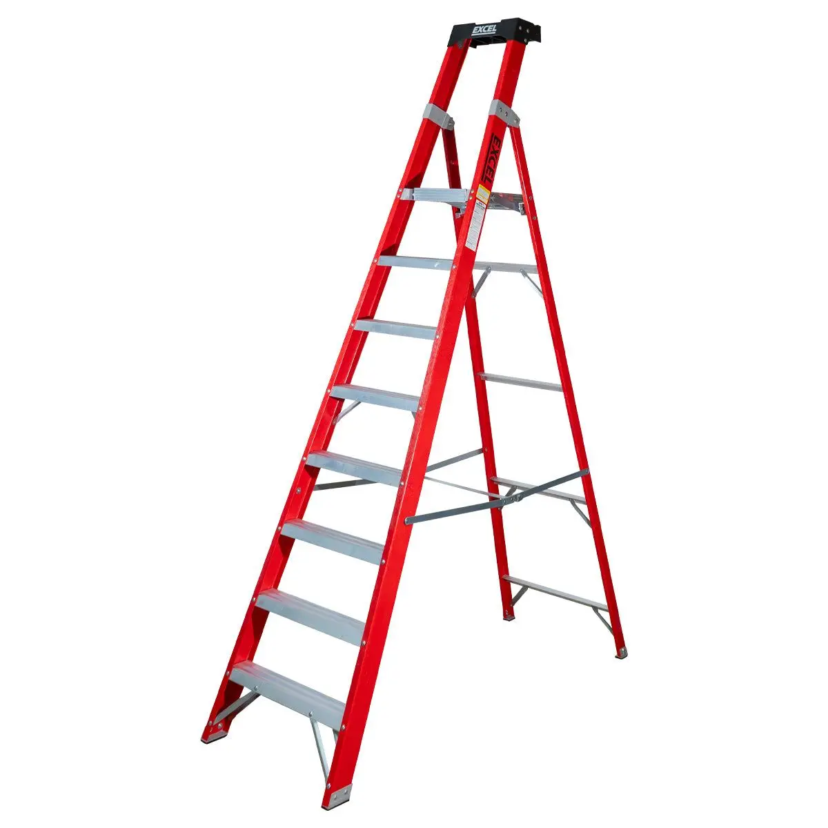 Excel Electricians Fibreglass Platform Step Ladder 8 Tread 2.51M En131 1